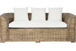 New MyMobel Sofa ratan 174x88x69 con cojines algod n natural
