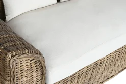 New MyMobel Sofa ratan 174x88x69 con cojines algod n natural