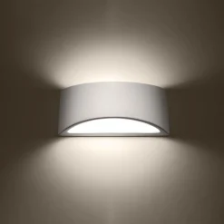 Clearance MyMobel Sollux Aplique barnizado VIXEN blanco brillo