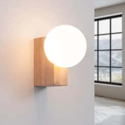 Clearance MyMobel Sollux Aplique BULBO madera natural No aplicable