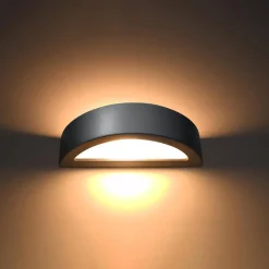 Hot MyMobel Sollux Aplique cerámica ATENA gris