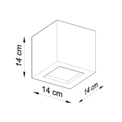 Clearance MyMobel Sollux Aplique de cerámica LEO gris