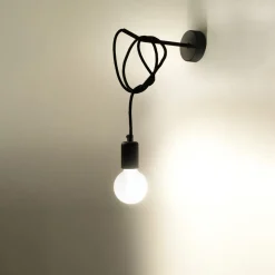 Discount MyMobel Sollux Aplique EDISON negro
