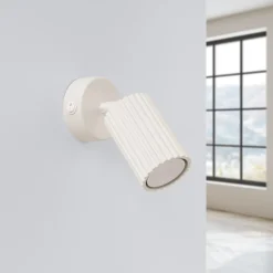 Hot MyMobel Sollux Aplique KARBON beige con interruptor N/A