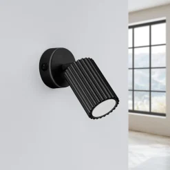 New MyMobel Sollux Aplique KARBON negro con interruptor N/A