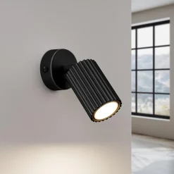New MyMobel Sollux Aplique KARBON negro con interruptor N/A