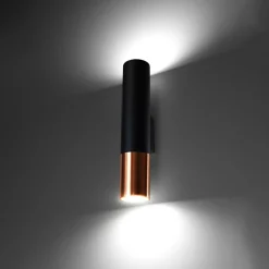 New MyMobel Sollux Aplique LOOPEZ negro/cobre