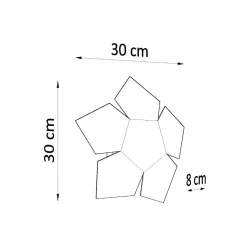 Sale MyMobel Sollux Aplique PENTA negro