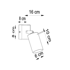 Outlet MyMobel Sollux Aplique RING negro un interruptor