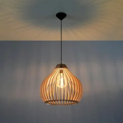 Hot MyMobel Sollux Lámpara colgante APRILLA madera
