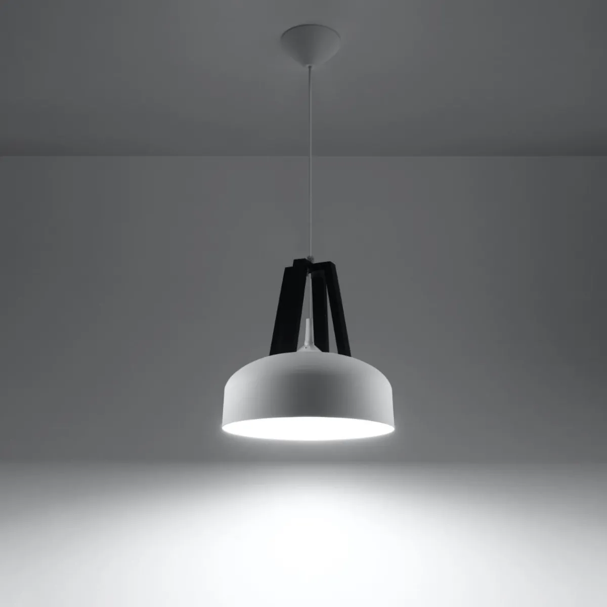 New MyMobel Sollux Lámpara colgante CASCO blanco/negro