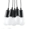 Discount MyMobel Sollux Lámpara colgante DIEGO 5 negro