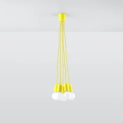 Hot MyMobel Sollux Lámpara colgante DIEGO 5 amarillo