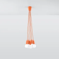 Sale MyMobel Sollux Lámpara colgante DIEGO 5 naranja