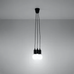 Online MyMobel Sollux Lámpara colgante DIEGO 3 negro