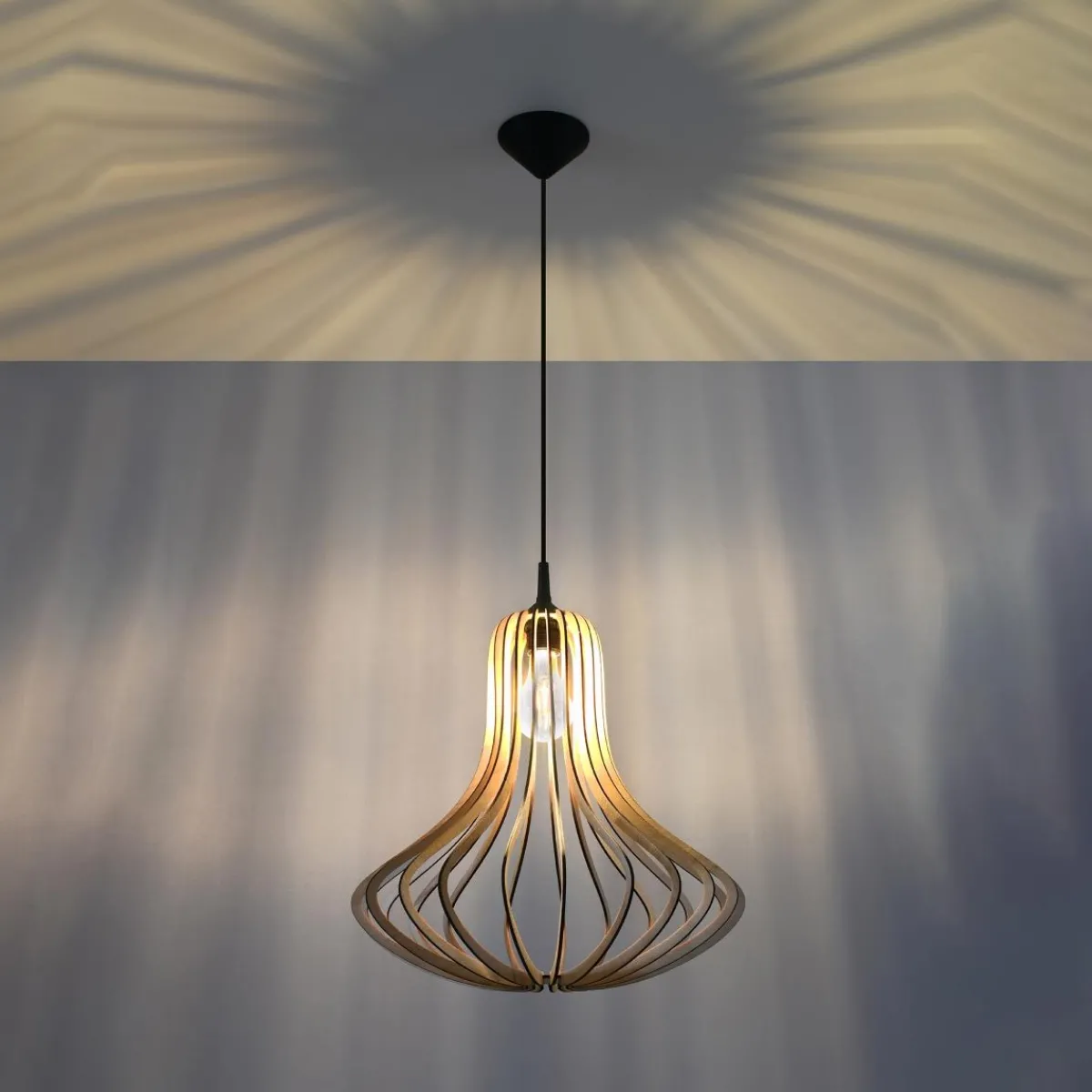Outlet MyMobel Sollux Lámpara colgante ELZA madera