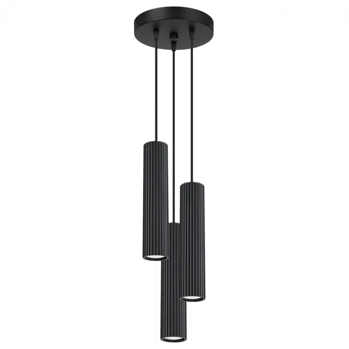 New MyMobel Sollux Lámpara colgante KARBON 3P negra N/A
