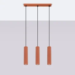 Discount MyMobel Sollux Lámpara colgante KARBON 3L rojo ocre N/A