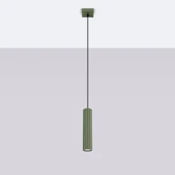 New MyMobel Sollux Lámpara colgante KARBON 1 verde oliva N/A