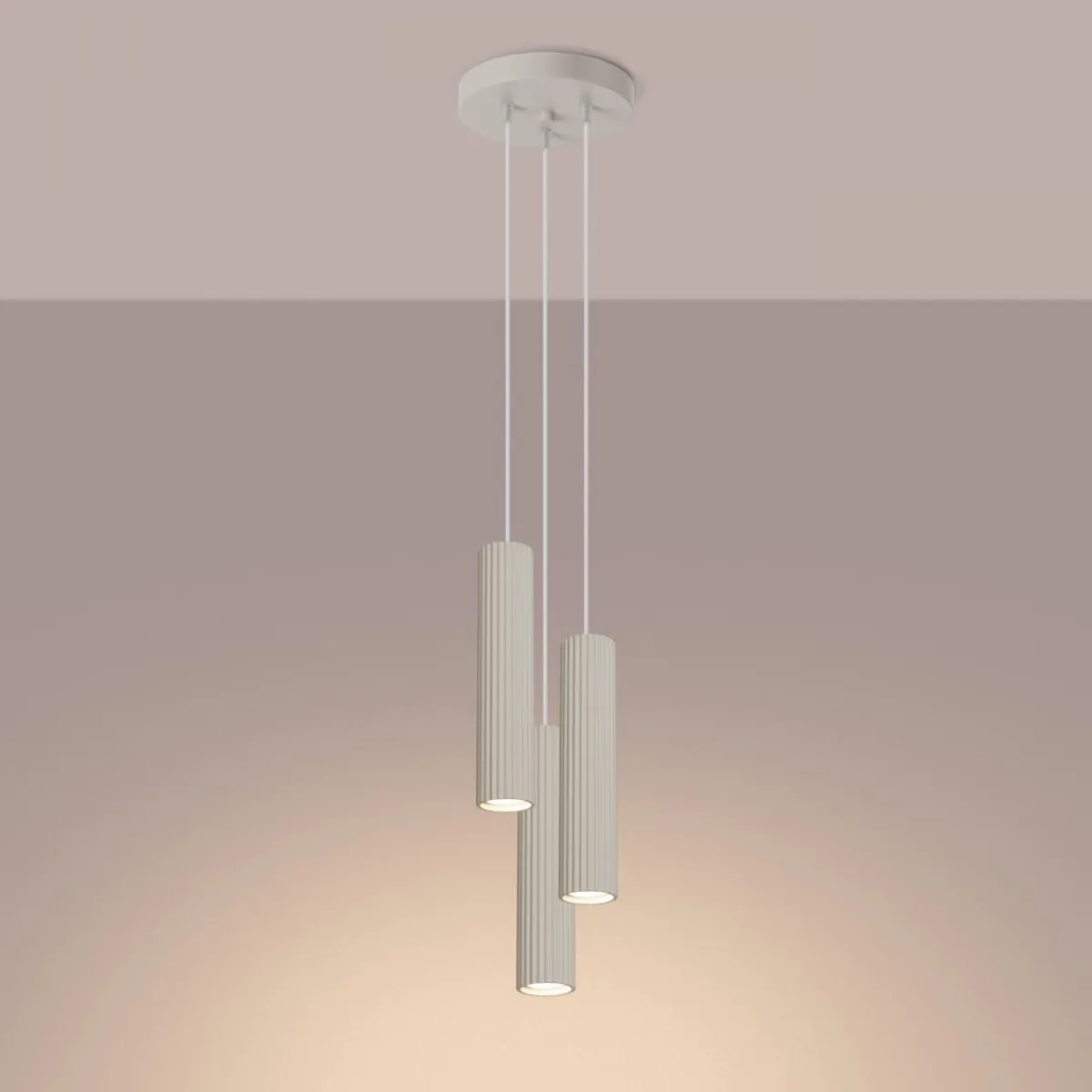 Outlet MyMobel Sollux Lámpara colgante KARBON 3P beige N/A