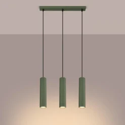 Best MyMobel Sollux Lámpara colgante KARBON 3L verde oliva N/A