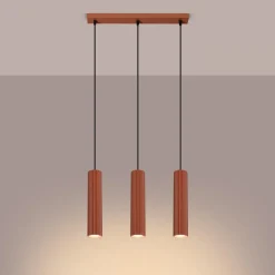 Discount MyMobel Sollux Lámpara colgante KARBON 3L rojo ocre N/A