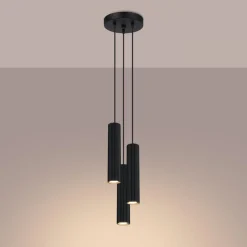 New MyMobel Sollux Lámpara colgante KARBON 3P negra N/A