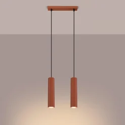 Online MyMobel Sollux Lámpara colgante KARBON 2 rojo ocre N/A