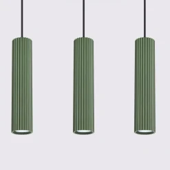 Best MyMobel Sollux Lámpara colgante KARBON 3L verde oliva N/A