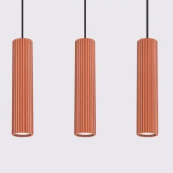 Discount MyMobel Sollux Lámpara colgante KARBON 3L rojo ocre N/A