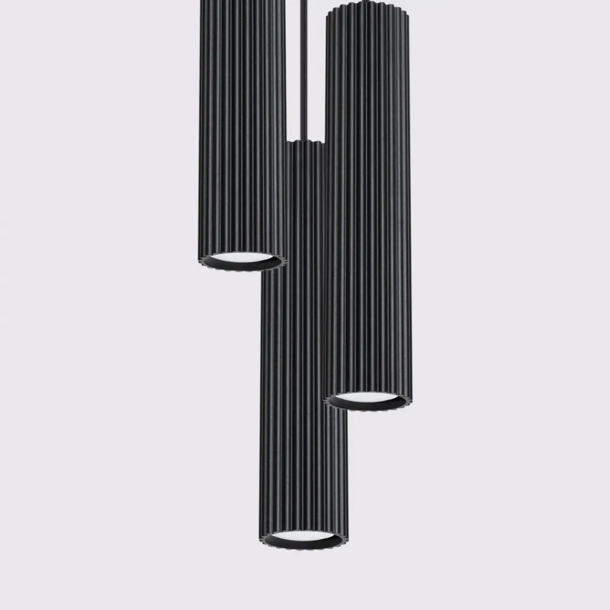 New MyMobel Sollux Lámpara colgante KARBON 3P negra N/A