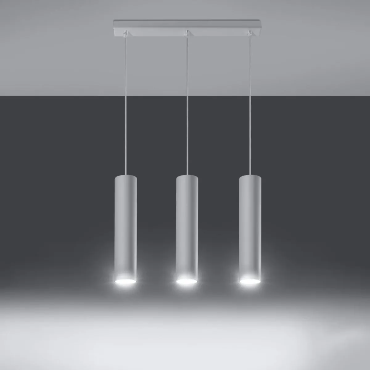 Outlet MyMobel Sollux Lámpara colgante LAGOS 3L blanca