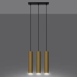 New MyMobel Sollux Lámpara colgante LAGOS 3 oro pulido
