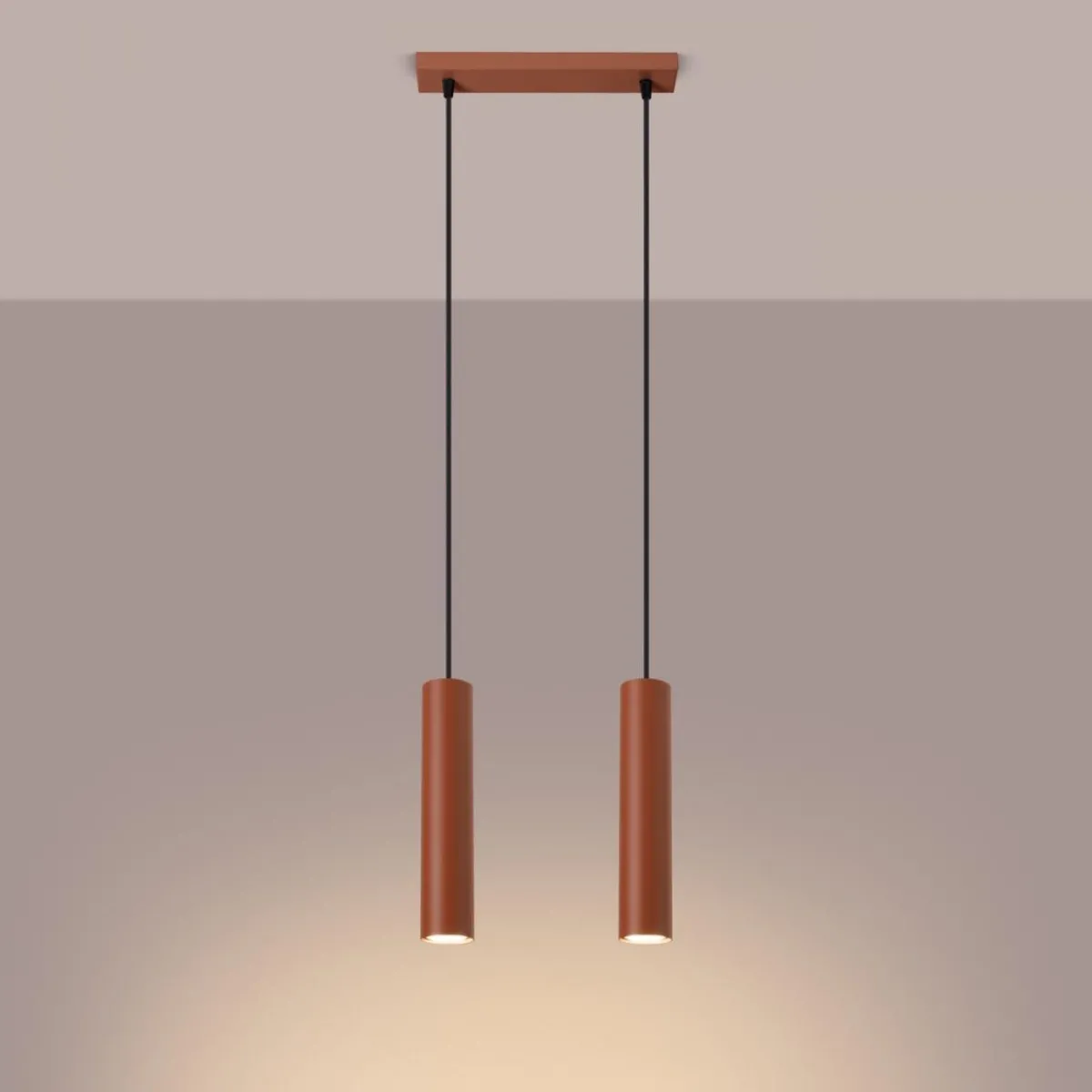 Hot MyMobel Sollux Lámpara colgante LAGOS 2 rojo ocre N/A