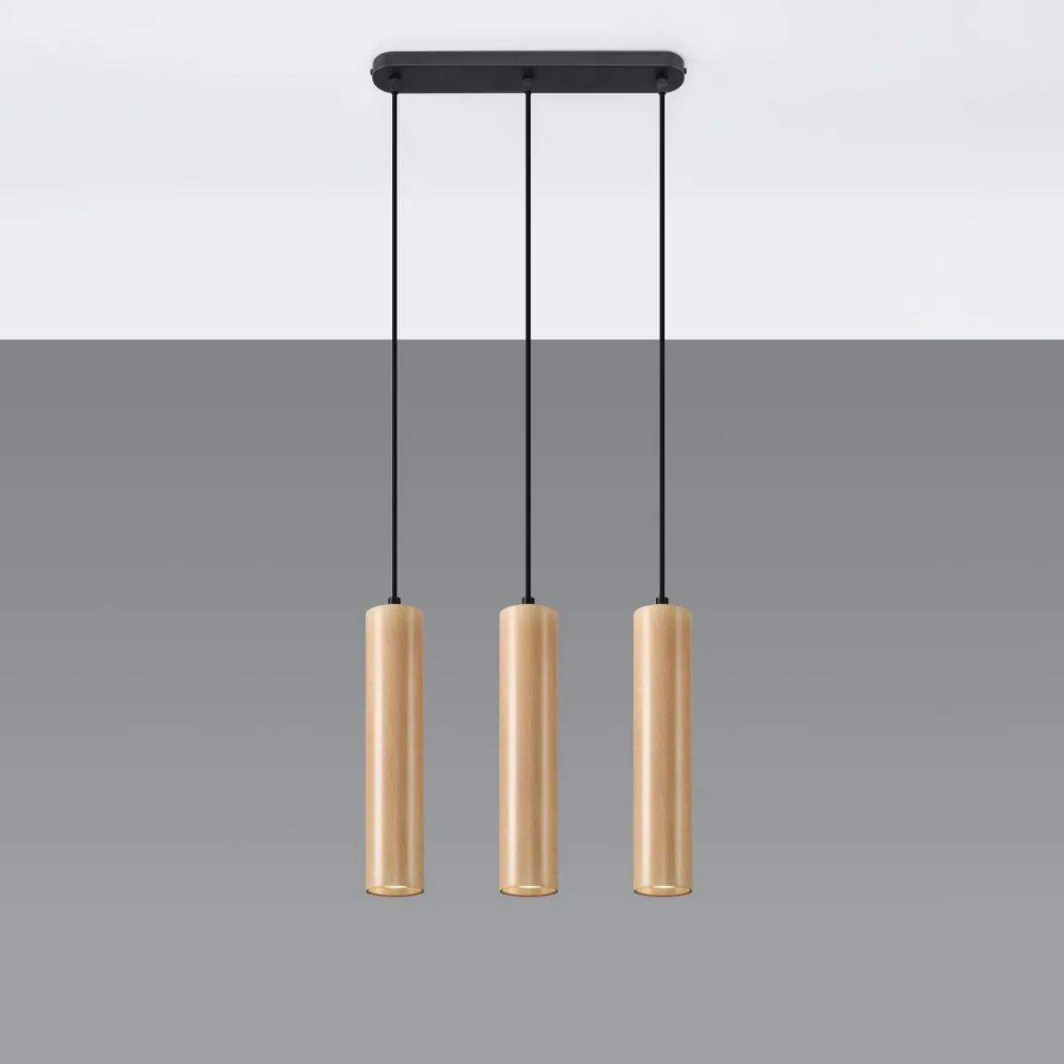 Fashion MyMobel Sollux Lámpara colgante LINO 3 madera