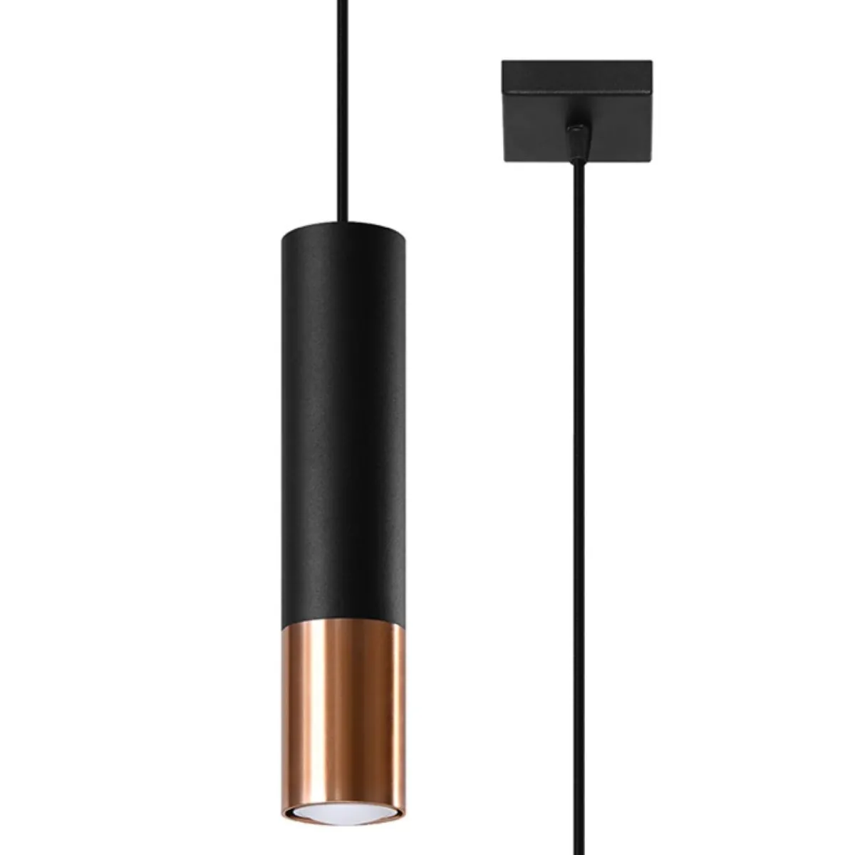 New MyMobel Sollux Lámpara colgante LOOPEZ 1 negro/cobre