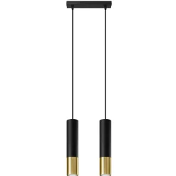 Sale MyMobel Sollux Lámpara colgante LOOPEZ 2 negro/dorado