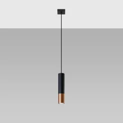 New MyMobel Sollux Lámpara colgante LOOPEZ 1 negro/cobre