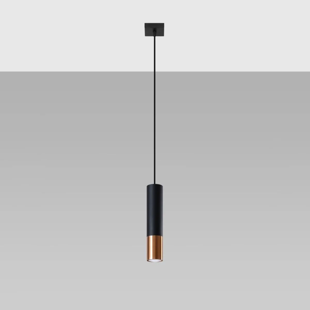 New MyMobel Sollux Lámpara colgante LOOPEZ 1 negro/cobre