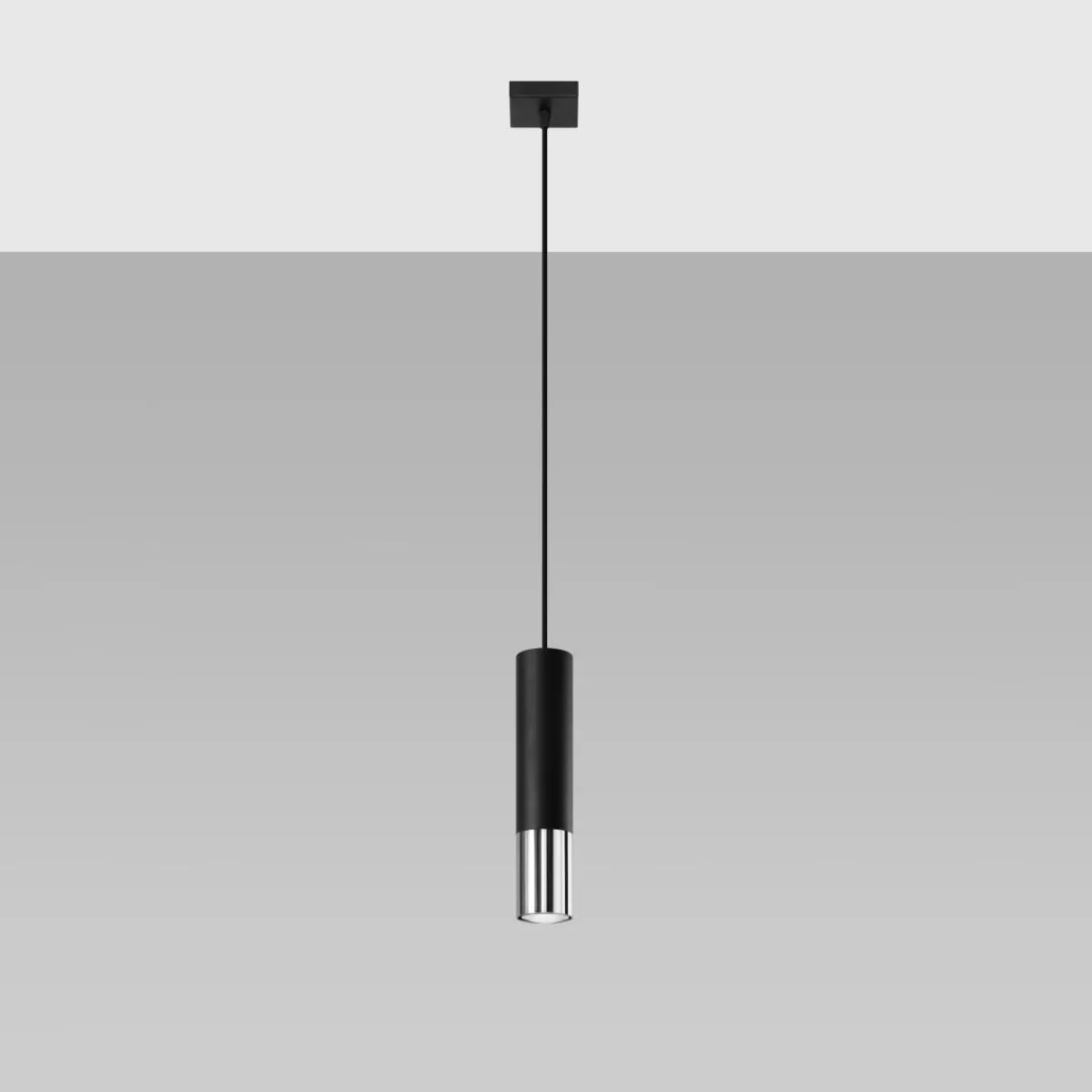 Outlet MyMobel Sollux Lámpara colgante LOOPEZ 1 negro/cromo