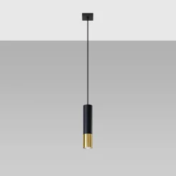 Clearance MyMobel Sollux Lámpara colgante LOOPEZ 1 negro/dorado