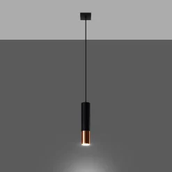 New MyMobel Sollux Lámpara colgante LOOPEZ 1 negro/cobre