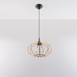 Fashion MyMobel Sollux Lámpara colgante MANDELINO madera natural