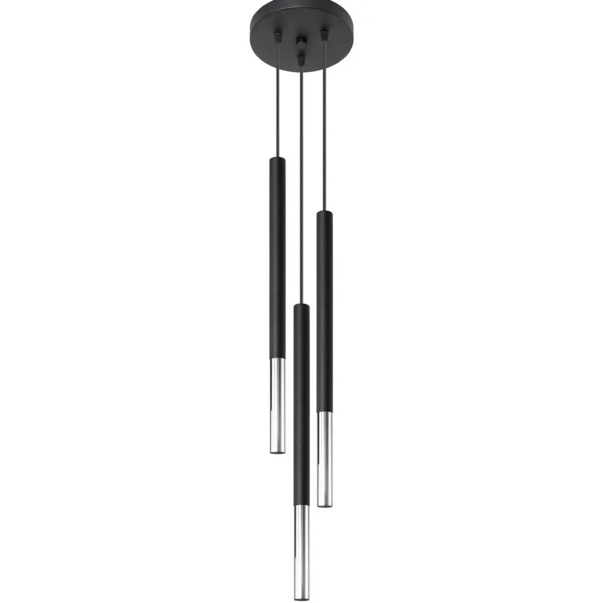 Outlet MyMobel Sollux Lámpara colgante MOZAICA 3P negro/cromo