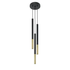 Outlet MyMobel Sollux Lámpara colgante MOZAICA 3P negro/dorado