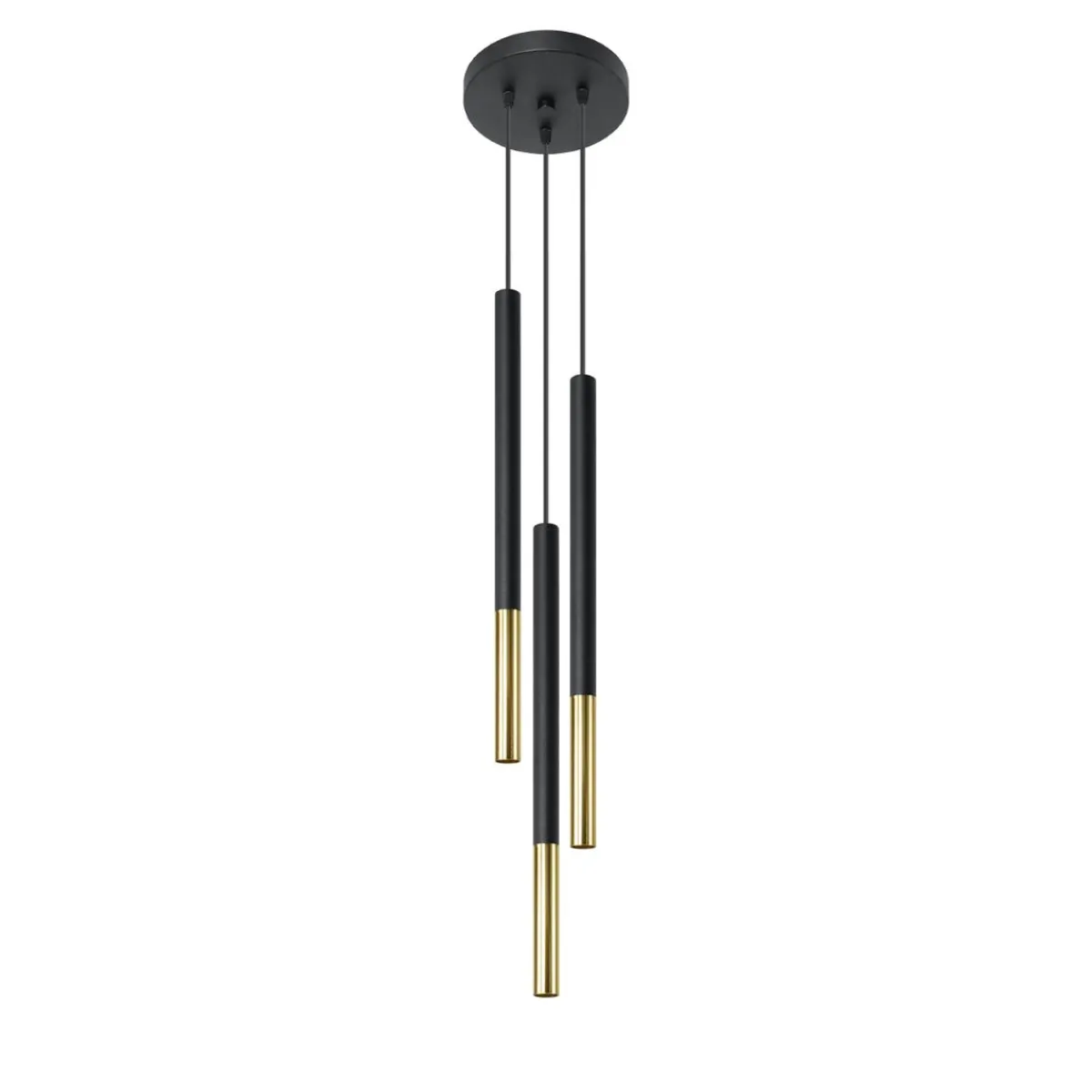 Outlet MyMobel Sollux Lámpara colgante MOZAICA 3P negro/dorado