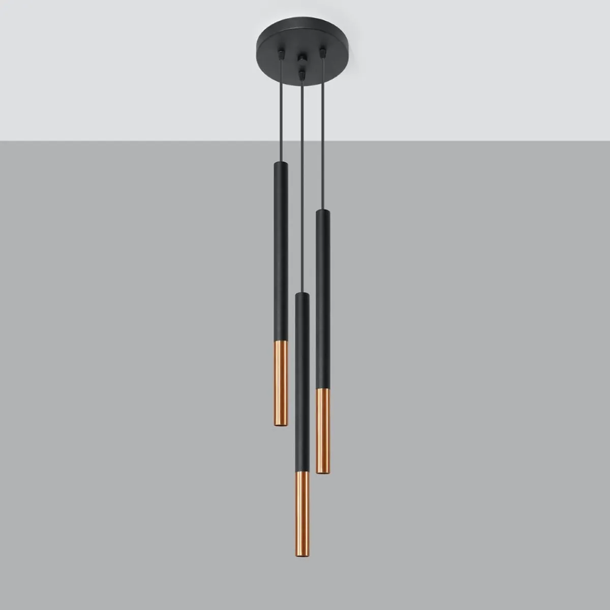 New MyMobel Sollux Lámpara colgante MOZAICA 3P negro/cobre
