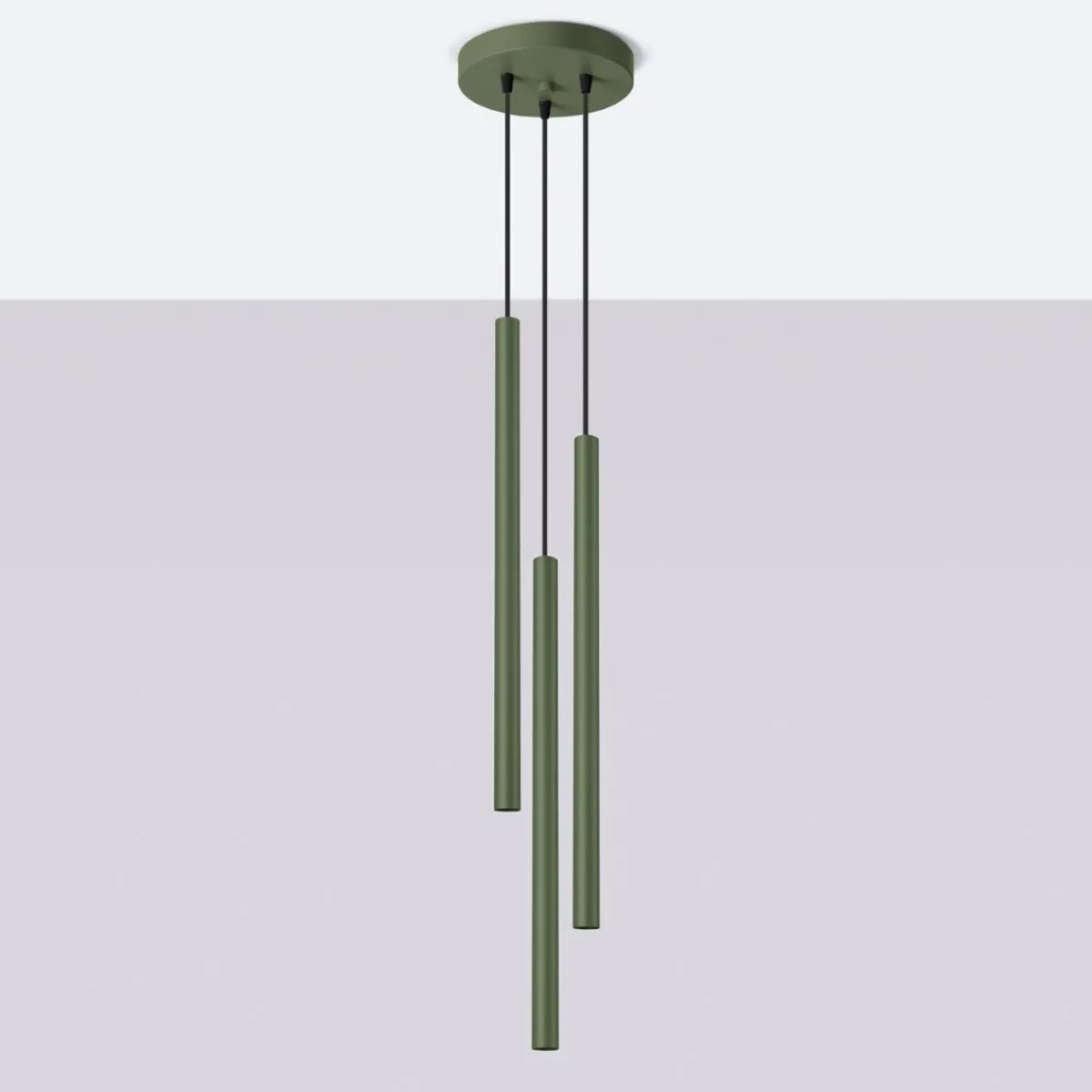 Outlet MyMobel Sollux Lámpara colgante PASTELO 3P verde oliva N/A