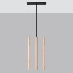New MyMobel Sollux Lámpara colgante PASTELO 3L madera