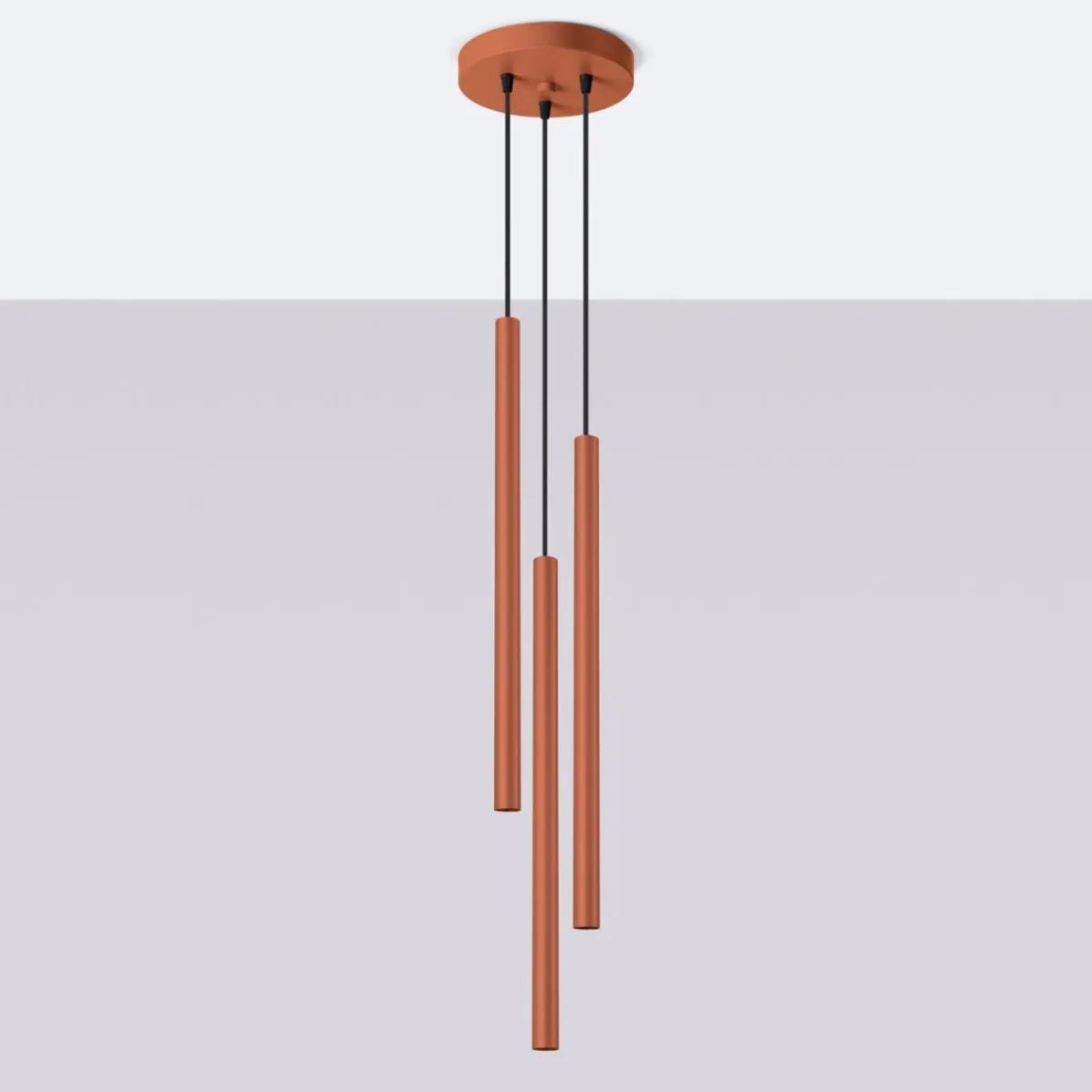 Outlet MyMobel Sollux Lámpara colgante PASTELO 3P rojo ocre N/A
